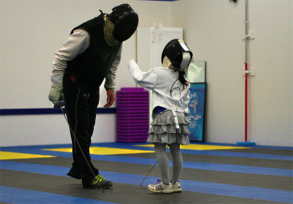Private lessons at NW Fencing Center, Beaverton, OR